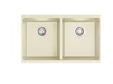 Blanco 516321 Précis 16-Inch Equal Double Bowl Sink, Biscuit