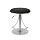 Hillsdale Venus Backless Adjustable Swivel Stool, Silver Finish with Black Faux-Suede Fabric