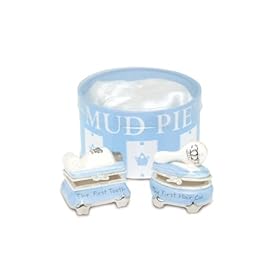  Mud Pie Baby Prince First Tooth and Curl Treasure Box Set