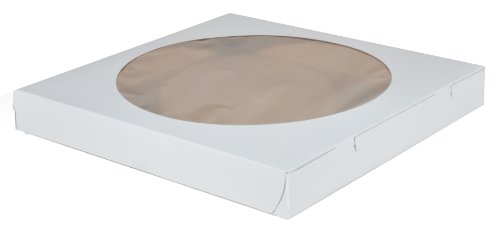 Southern Champion Tray 2350 Clay Coated Kraft Paperboard White Lock Corner Window Bakery Box, 14