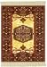 Lextra Ivory-Gold Feraghan MouseRug, 10.25 x 7.125 Inches, Rust, Gold and Brown, One ...