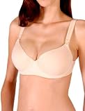 solid fabric underwire with padded cup full coverage maternity bra