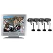 Clover Electronics TFT1504Q 15-Inch TFT LCD All-In-One Quad Observation System with 2 Indoor and 2 Indoor/Outdoor Color Cameras - Large (Black)