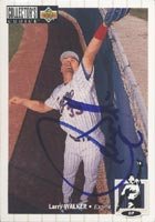 Larry Walker, Montreal Expos, 1993 UD Collectors Choice Autographed Card