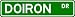 DOIRON Street Name Sign ~ Personalized Family Lastname Sign ~ Gameroom, Basement, Garage Sign
