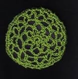 Emerald Green Hair Net Crocheted Hair Bun Cover- MEDIUM