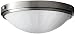 Murray Feiss Perry Brushed Steel 13" Wide Flushmount Light