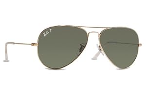 Ray Ban RB3025 Aviator Sunglasses-001/58 Gold Gold (Green Polar Lens)-58mm