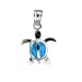 P887--Sterling Silver Hawaiian Blue Opal Honu Pendant