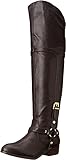 Report Signature Women's Geena Motorcycle Boot, Dark Brown, 9 M US