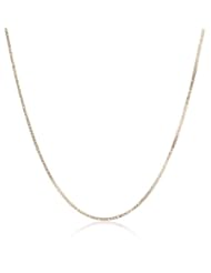 18k Gold D-Cut Wheat Chain Necklace