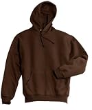 NEW JERZEES SUPER SWEATS - Pullover Hooded Sweatshirt Classic Brown-3XL