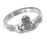 Classic Celtic Claddagh Sterling Silver Ring