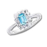 Sterling Silver Blue Topaz Ring