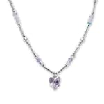 Purple Butterfly Necklace Made with SWAROVSKI ELEMENTS Crystals and Pearls Sterling Silver