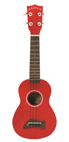 Kala Makala MK-SD/RD Dolphin Bridge Soprano Ukulele, Red