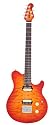 Music Man Axis Guitar, Super Sport, Hardtail, Cherry Burst, Rosewood Fretboard Matching Headstock, Maple Top