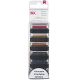 American Crafts 6-Pack Mini Decorative Stamp Set, Primaries