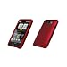 Premium Red Rubberized Snap-On Cover Hard Case Cell Phone Protector for HTC HD2 [Accessory Export Brand Packaging]