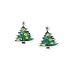 Sterling Silver Christmas Tree Earrings