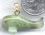 Burma Jade Whale Pendant, GP Findings