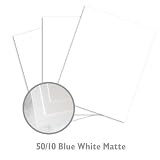 IMAGE OF 50/10 Matte Blue White Paper - 250/Package
