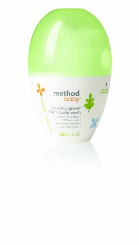 Method Baby Squeaky Green Hair and Body Wash 8-ounce Bottles (Pack of 6)