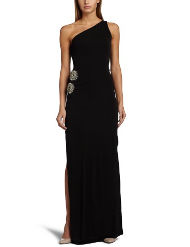 ABS Allen Schwartz Women's Asym Bead Waist Gown