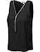 THENEWNEW Womens Sleeveless Chiffon Waist Length Blouse (S-3XL)