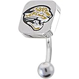 National Football League Logo Top Mount Curved Belly Ring - Jacksonville Jaguars