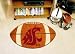 NCAA WASHINGTON STATE COUGARS FOOTBALL SHAPED DOOR MAT RUG