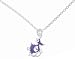 Punky Fish Sterling Silver N2184M Purple Enamelled Punky Fish Pendant on 41cm Silver Chain