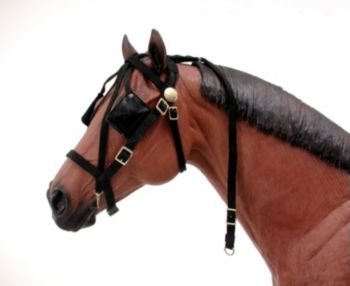 Nylon Driving Harness Bridle Black Horse