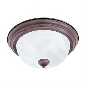 Alabaster Flush Mount in Tile Bronze by Thomas Lighting