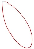 Sterling Silver Red Satin Cord Necklace 1.5mm Thick Chain Lobster Clasp