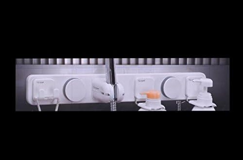 Vieworld Wall Mounted Plastic Shower Caddy, Shower Head/Shampoo/Bath Accessories Holder, White