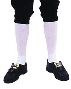 Costume-Accessory Socks Colonial Mens Pair Halloween Costume Item - 1 size