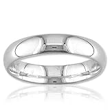 White Gold Comfort Fit Polished Band 10k 4mm Size 10