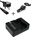 ABC Products battery CHARGER for Panasonic Lumix CGA-S007, CGA-S007E, CGA-S007A, DMW-BCD10 for DMC-TZ1, DMC-TZ2, DMC-TZ3, DMC-TZ4, DMC-TZ5, DMC-TZ11, TMC-TZ15, DMC-TZ50 digital camera etc