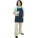 San Jamar 602BAFH Poly Cotton "Front of the House" Professional Bib Apron with 3 Compartment Front Pocket, 25" Length x 28" Width, Burgundy