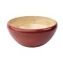 T&G Large Salad B owl in Hevea Wood with Red Gloss Exterior.d255