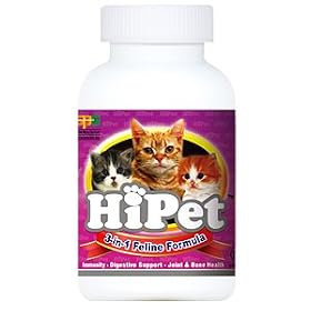 Hipet Feline 3 in 1 Formula - All Natural Mushroom Multi-functional Beta Glucan Supplement for Cats by 