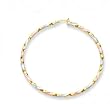 14K Tri-Color Gold Hoop Earrings - 2.0"