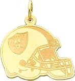 14K Gold NFL Oakland Raiders Football Helmet Charm