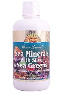 Dynamic Health Sea Minerals with Silver and Sea Greens, 32-Ounce