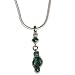 Silver Locket with Chain Sterling Silver Melachite Jewelry 1.75 inches (gpndt045)