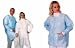 DISPOSABLE LAB COATS PACK OF 10 BLUE KNEE LENGTH EXTRA LARGE