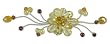 Citrine and garnet brooch, 'Yellow Bouquet' 4" W 1" L