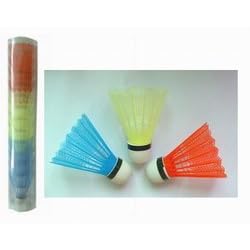 GOGO™ Assorted Color Training Plastic Shuttlecocks (Price/Tube), Shuttlecock, Badminton