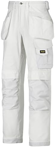 Snickers Canvas+ Trousers White 052 W36 x L32